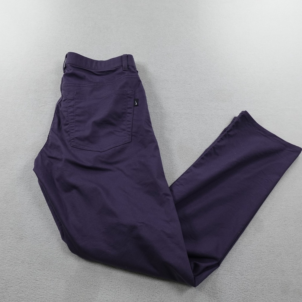 Nike Flex 5 Pocket Pants Mens 30 Purple Slim Fit Golf Chino Stretch 891924